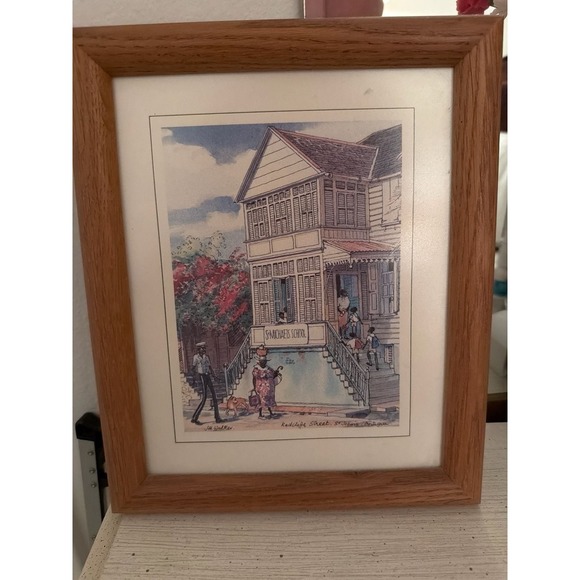 Other - Jill Walker Antigua St Michaels School Redcliffe Street Framed Caribbean Art